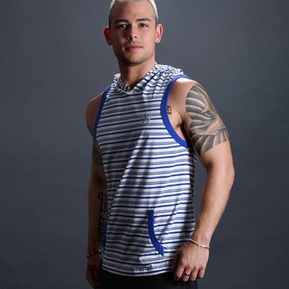 Andrew Christian Sleeveless Hoodie With Pocket - Picture 4 of 8